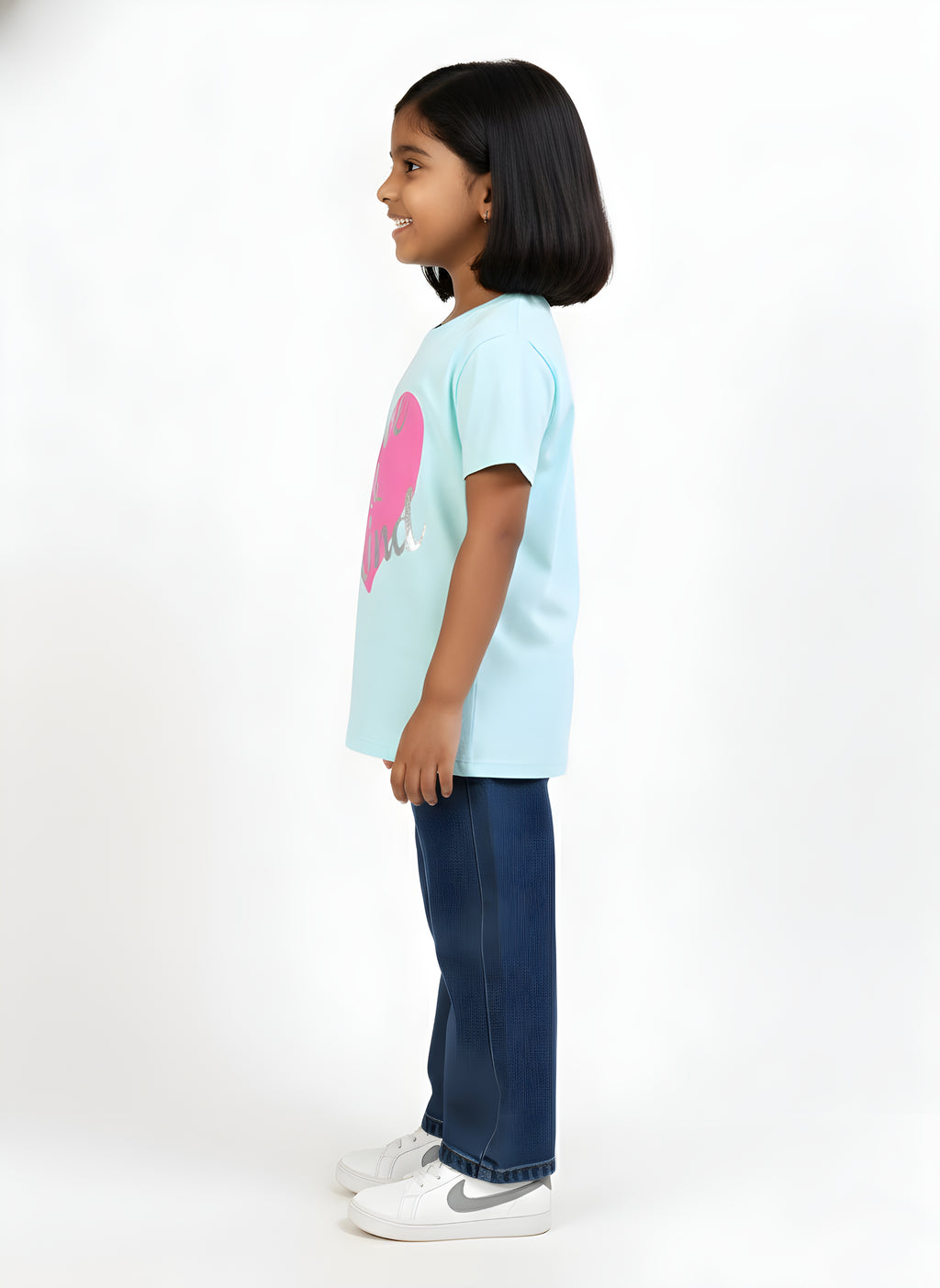Mint 100% Cotton Crew Neck Girl's T Shirt