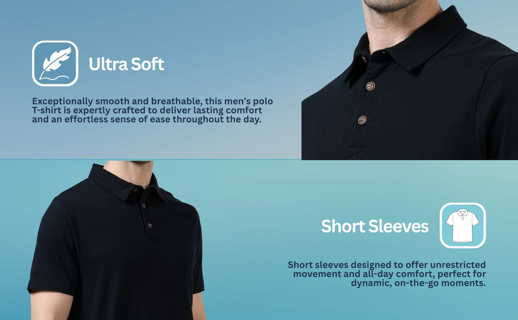 Light Pink Self Craft Polo Tee for Men