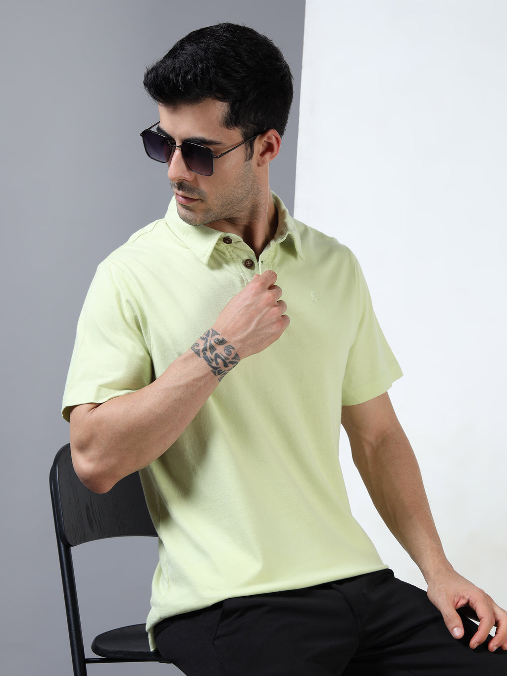 Yellow Kids Self Craft Polo Tee for Men