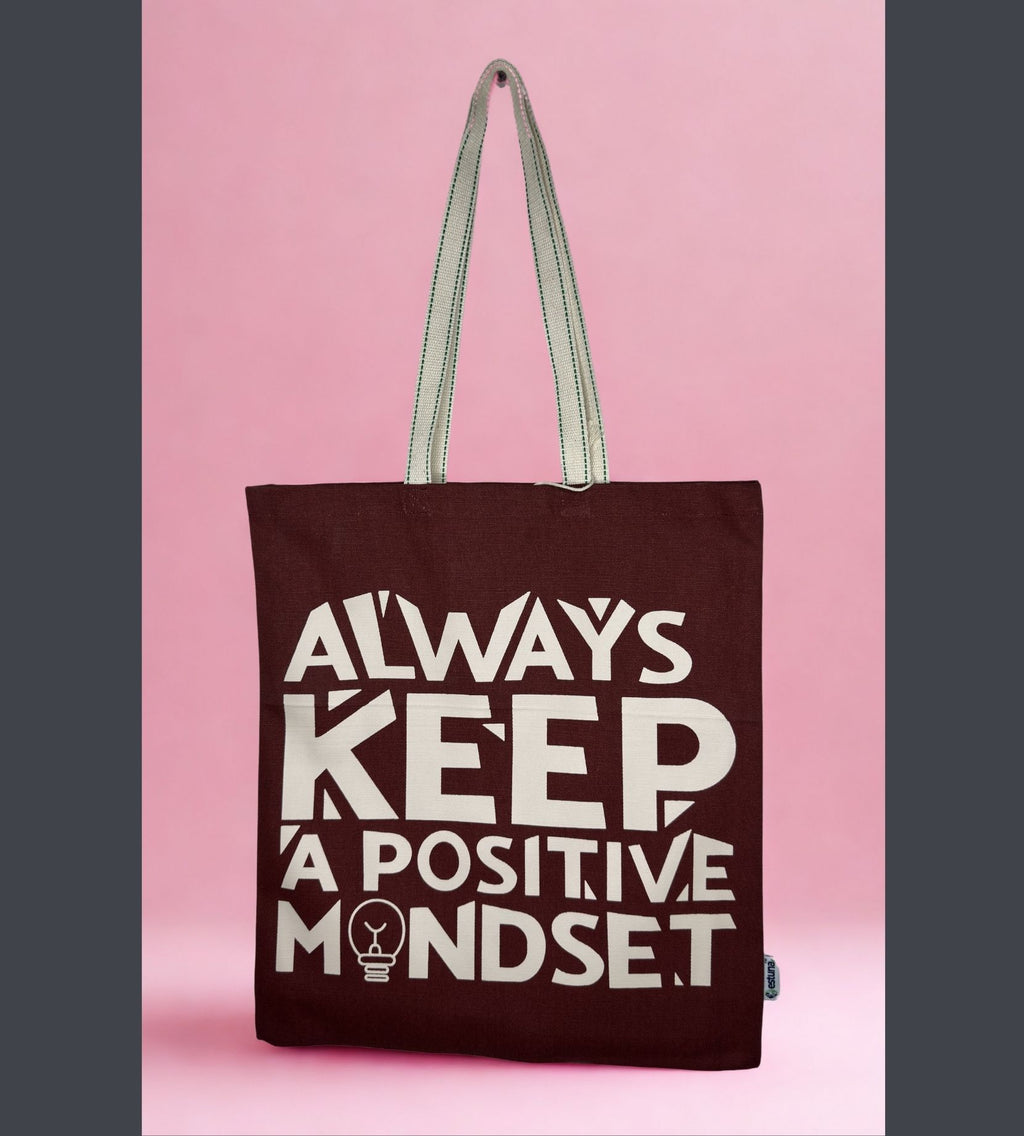 Maroon Cotton Tote Bag For Women