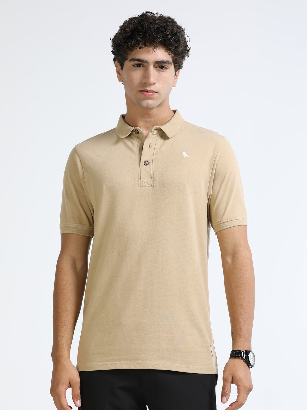 Beige 260 GSM  Men's Polo Tee for Men