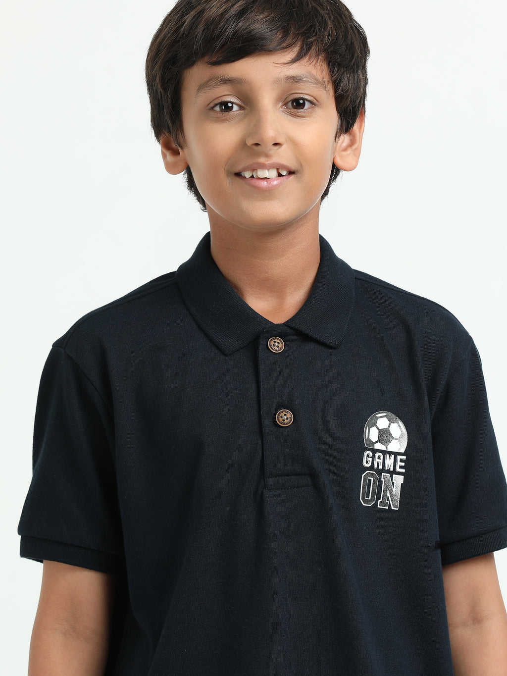Boys Navy Polo Tee – Premium Compact Cotton | Soft, Breathable and Skin-Friendly