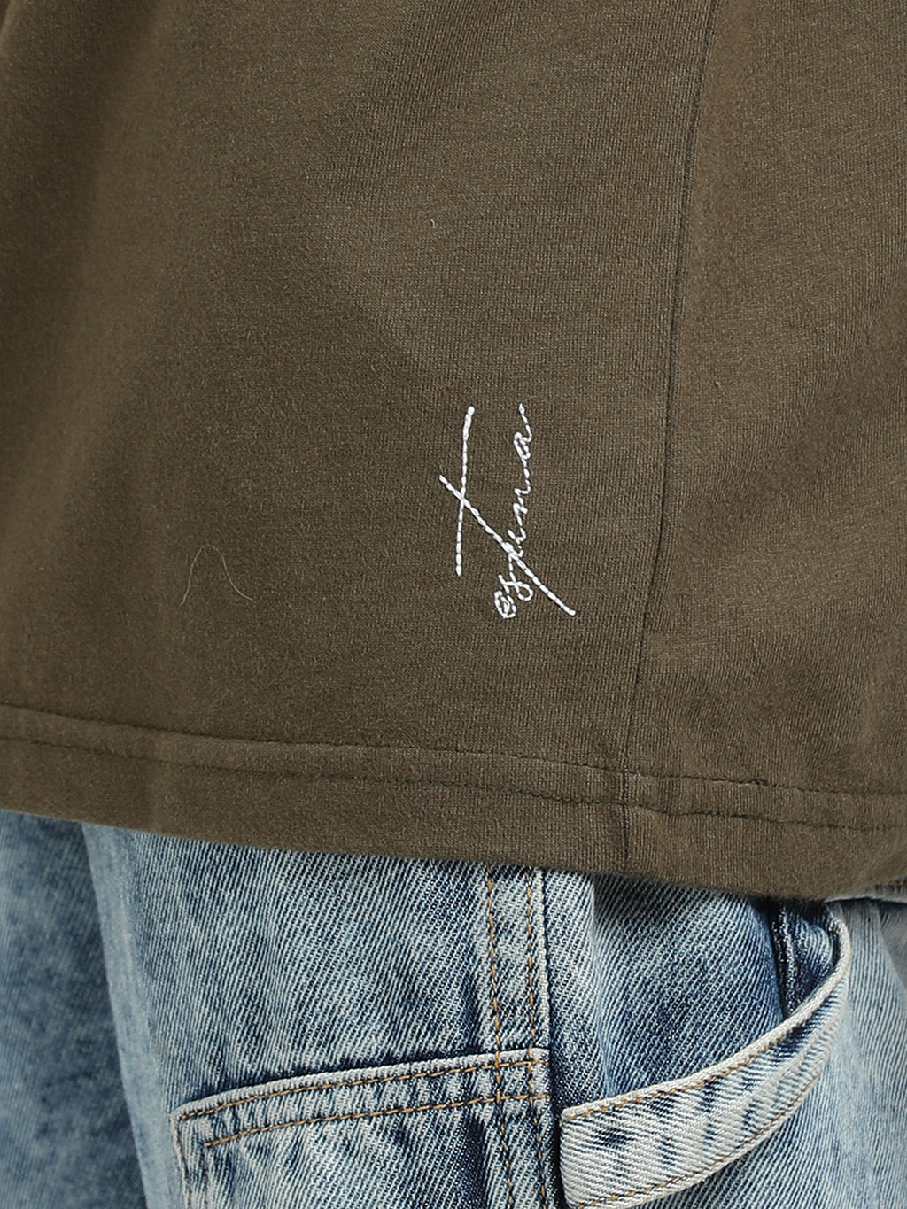 Olive 100% Cotton Crew Neck Boy's T Shirt