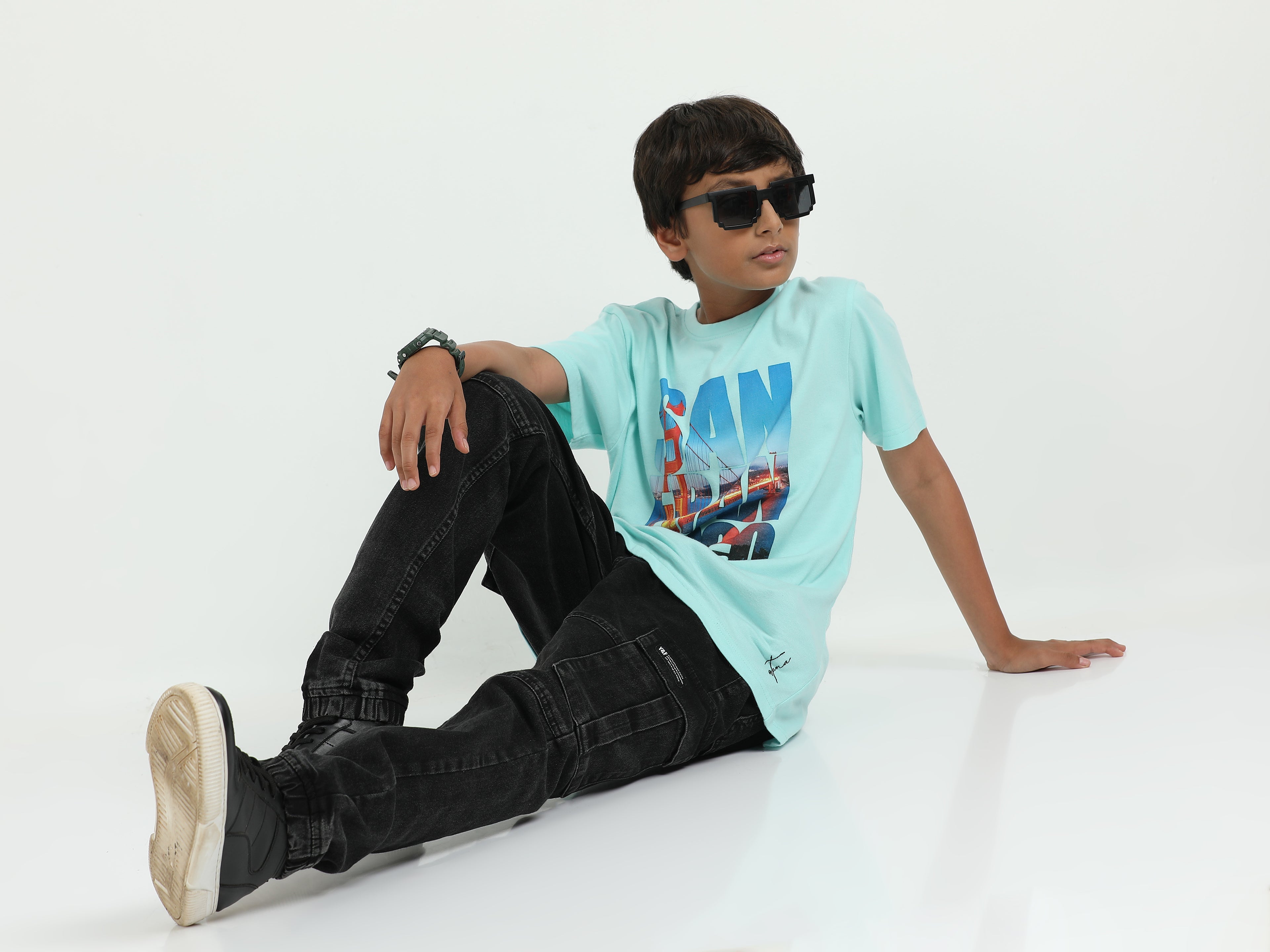 Mint 100% Cotton Crew Neck Boy's T Shirt