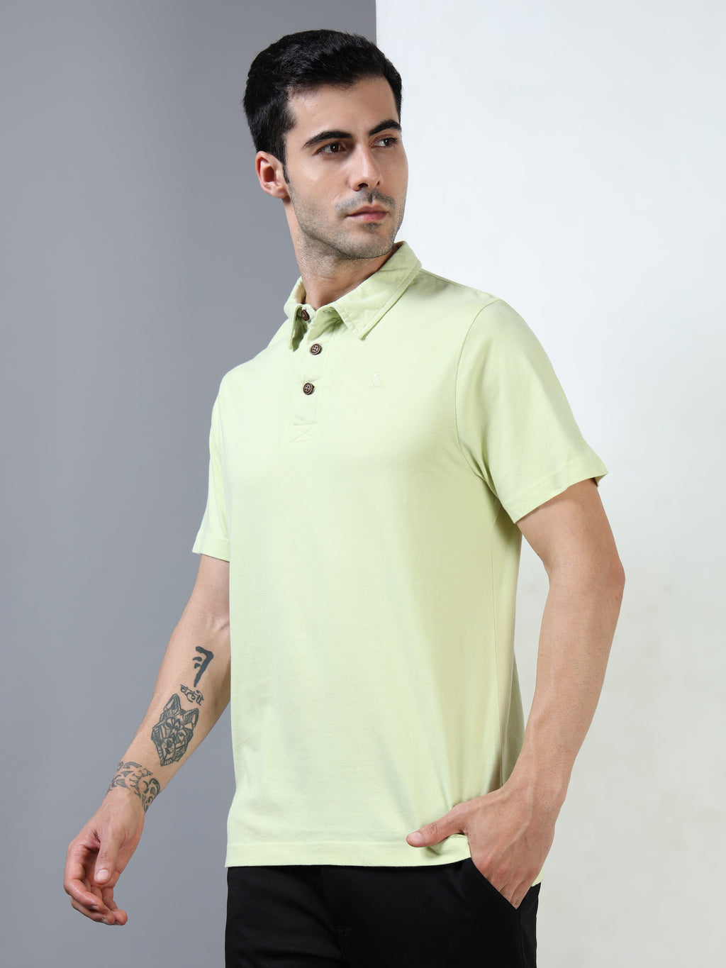 Yellow Kids Self Craft Polo Tee for Men