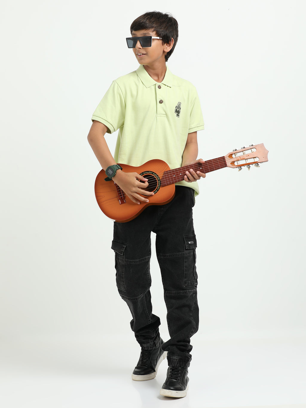 Boys Yellow Kid Polo Tee – Premium Compact Cotton | Soft, Breathable and Skin-Friendly