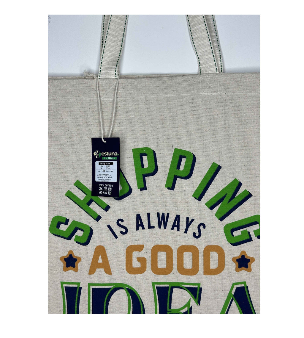 White Cotton Tote Bag For Women