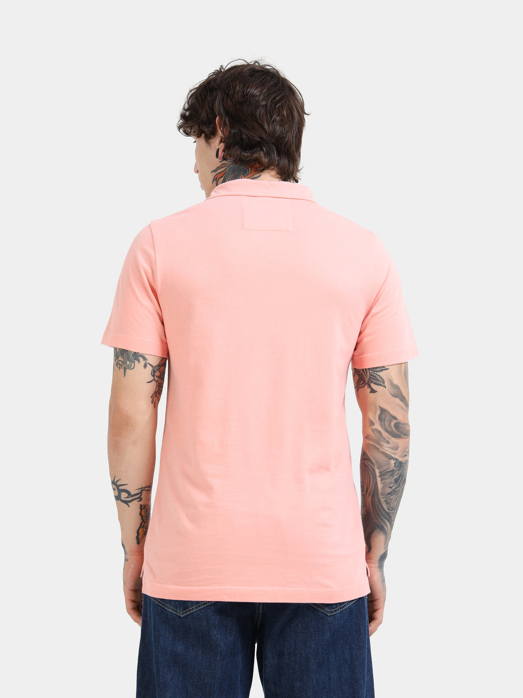 Peach Self Craft Polo Tee for Men