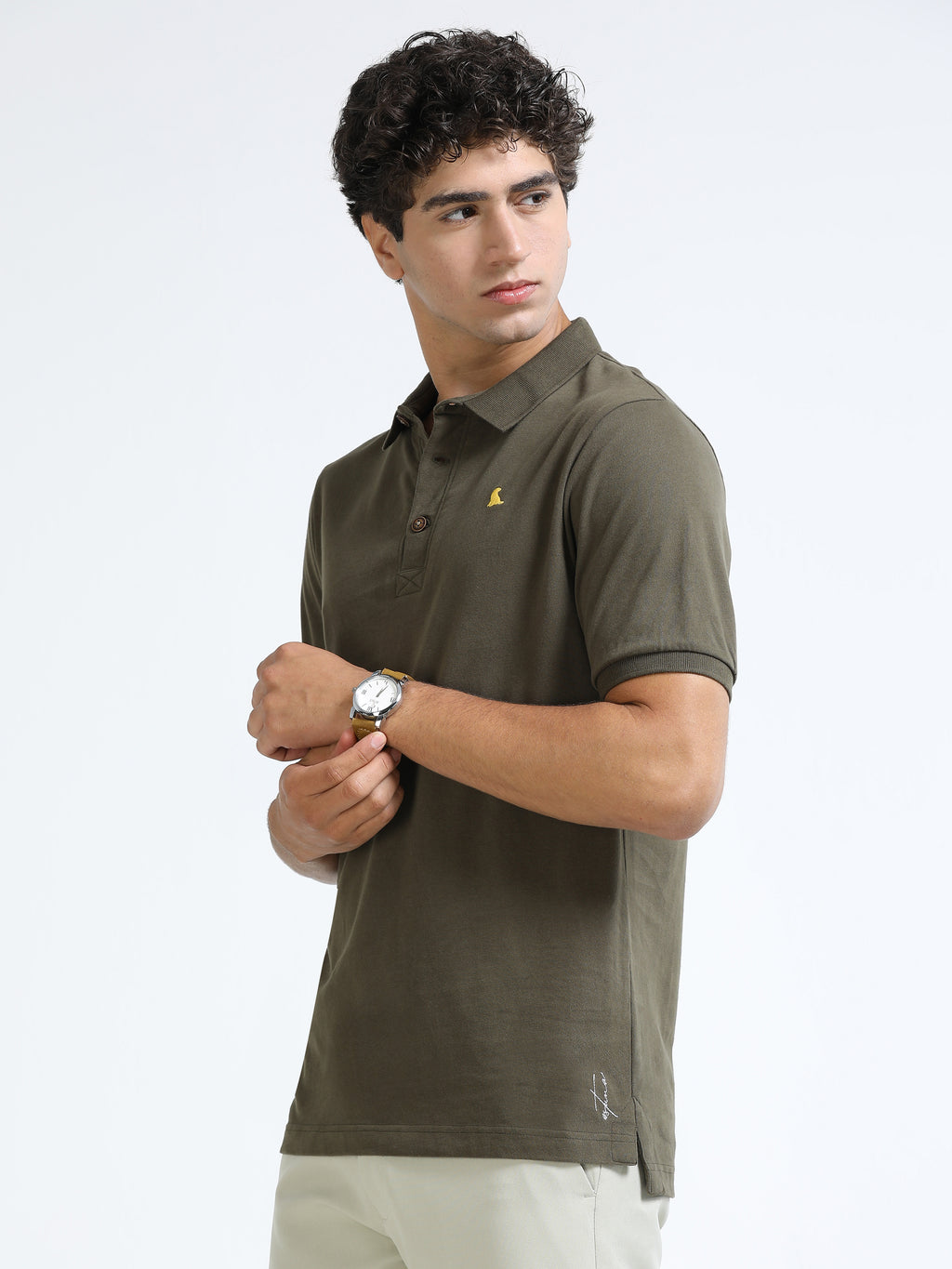 Olive 260 GSM  Men's Polo Tee for Men