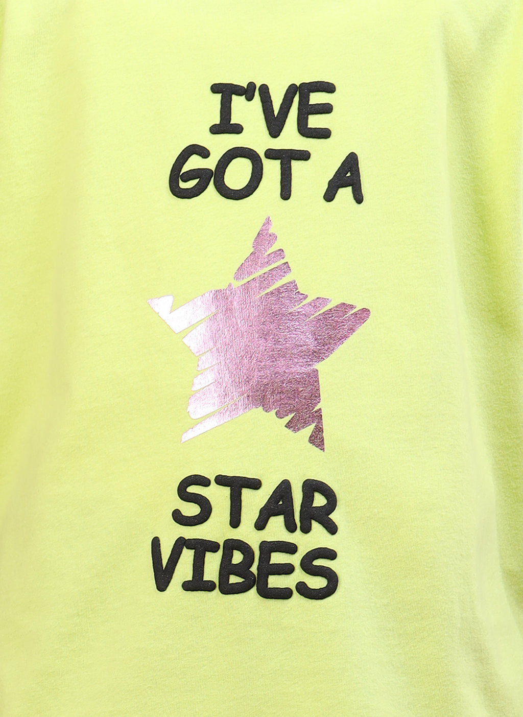Lime 100% Cotton Crew Neck Girl's T Shirt