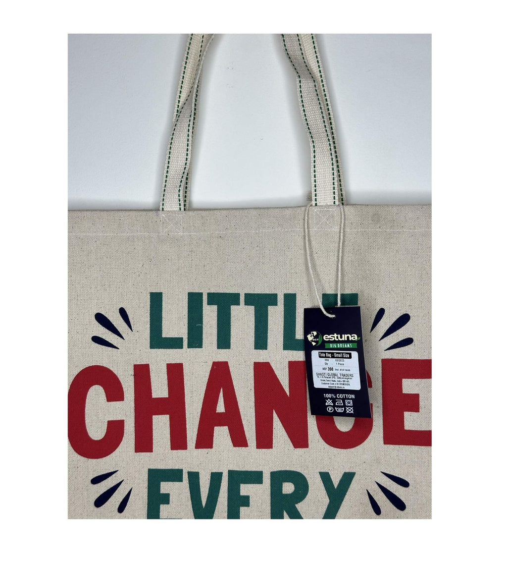 White Cotton Tote Bag For Women