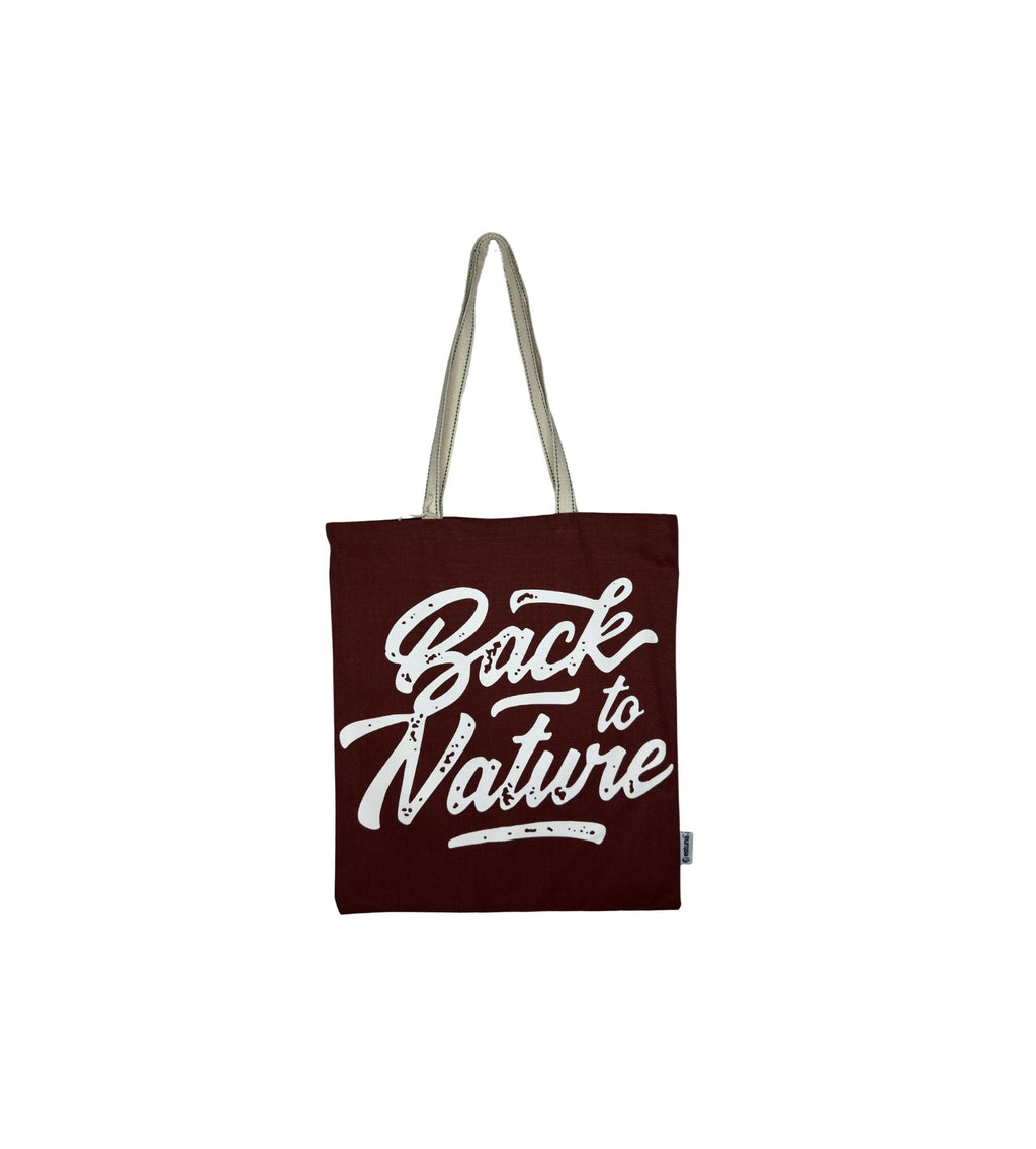 Maroon Cotton Tote Bag For Women