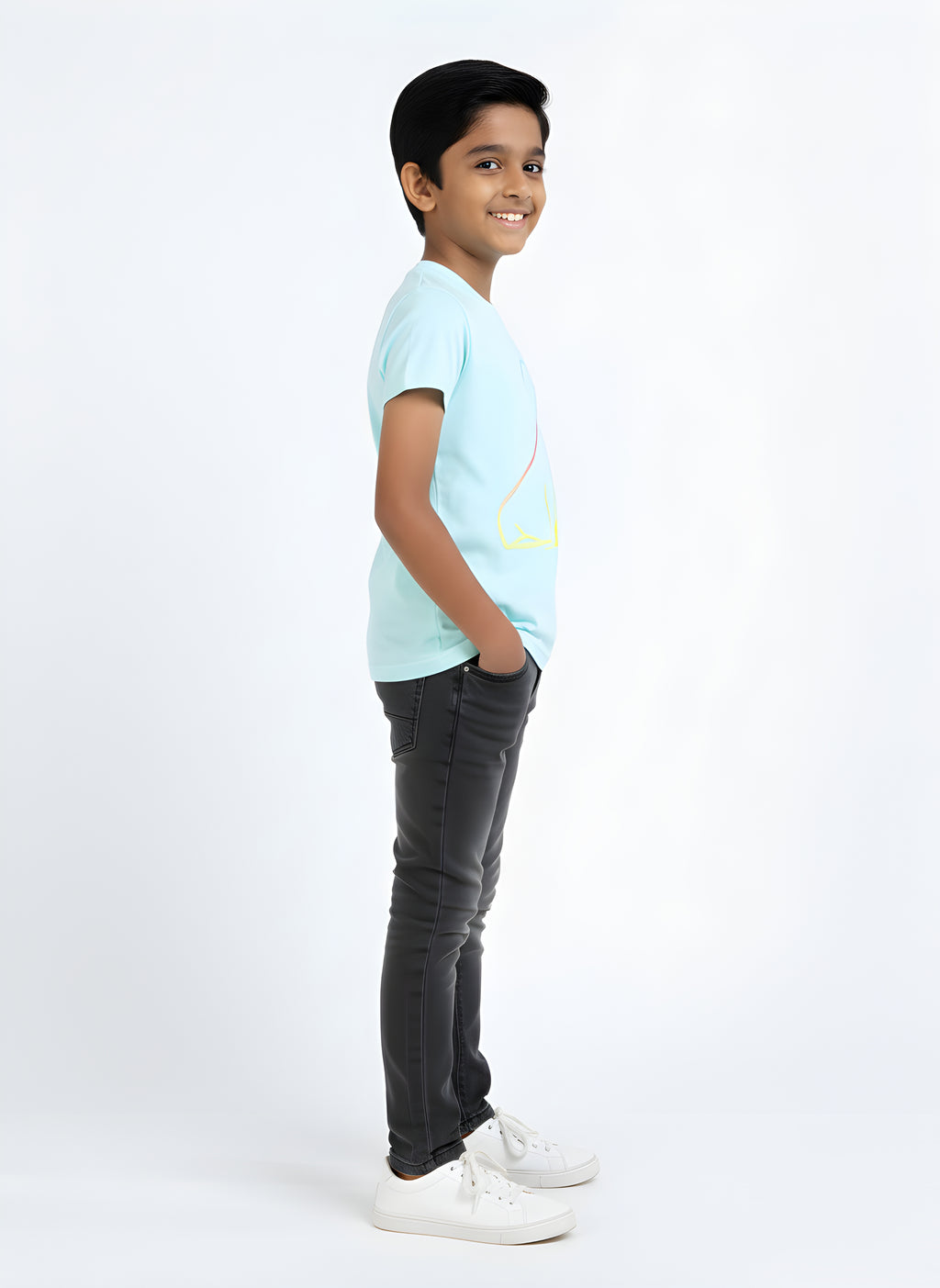 Mint 100% Cotton Crew Neck Boy's T Shirt