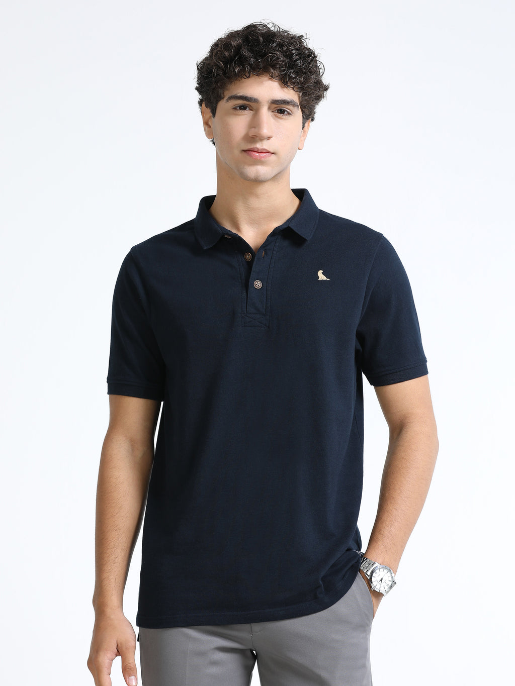 Navy 260 GSM  Men's Polo Tee for Men
