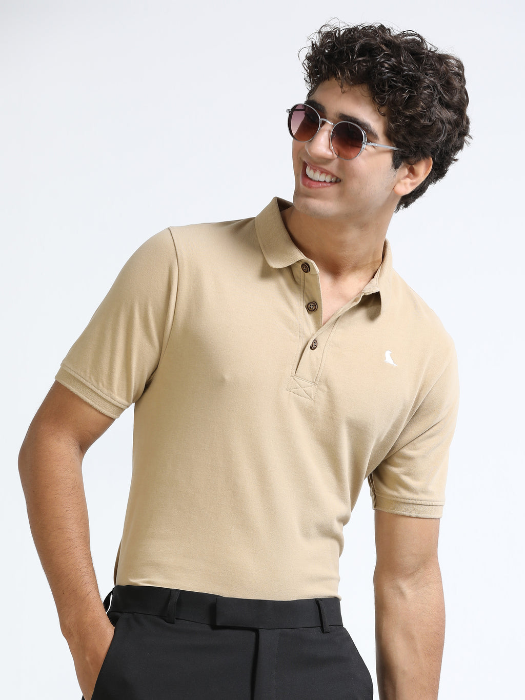 Beige 260 GSM  Men's Polo Tee for Men
