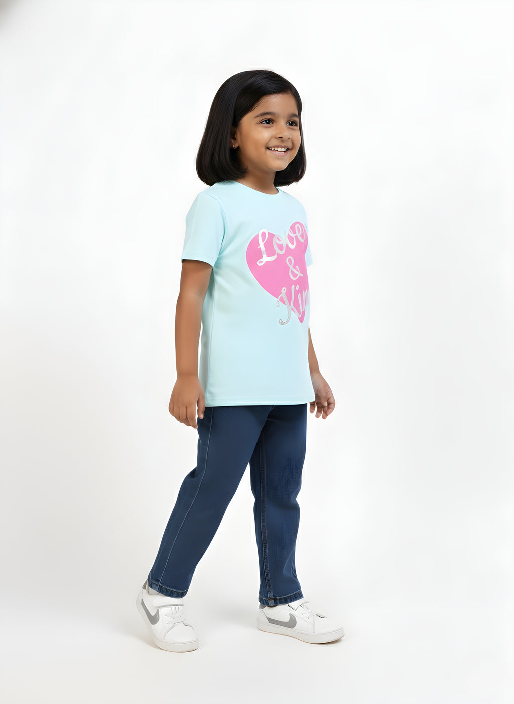 Mint 100% Cotton Crew Neck Girl's T Shirt