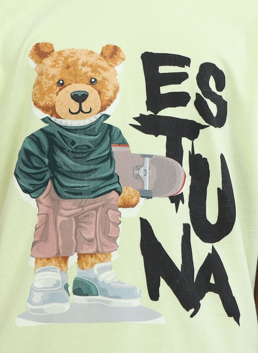 Yellow Kids  100% Cotton Crew Neck Boy's T Shirt