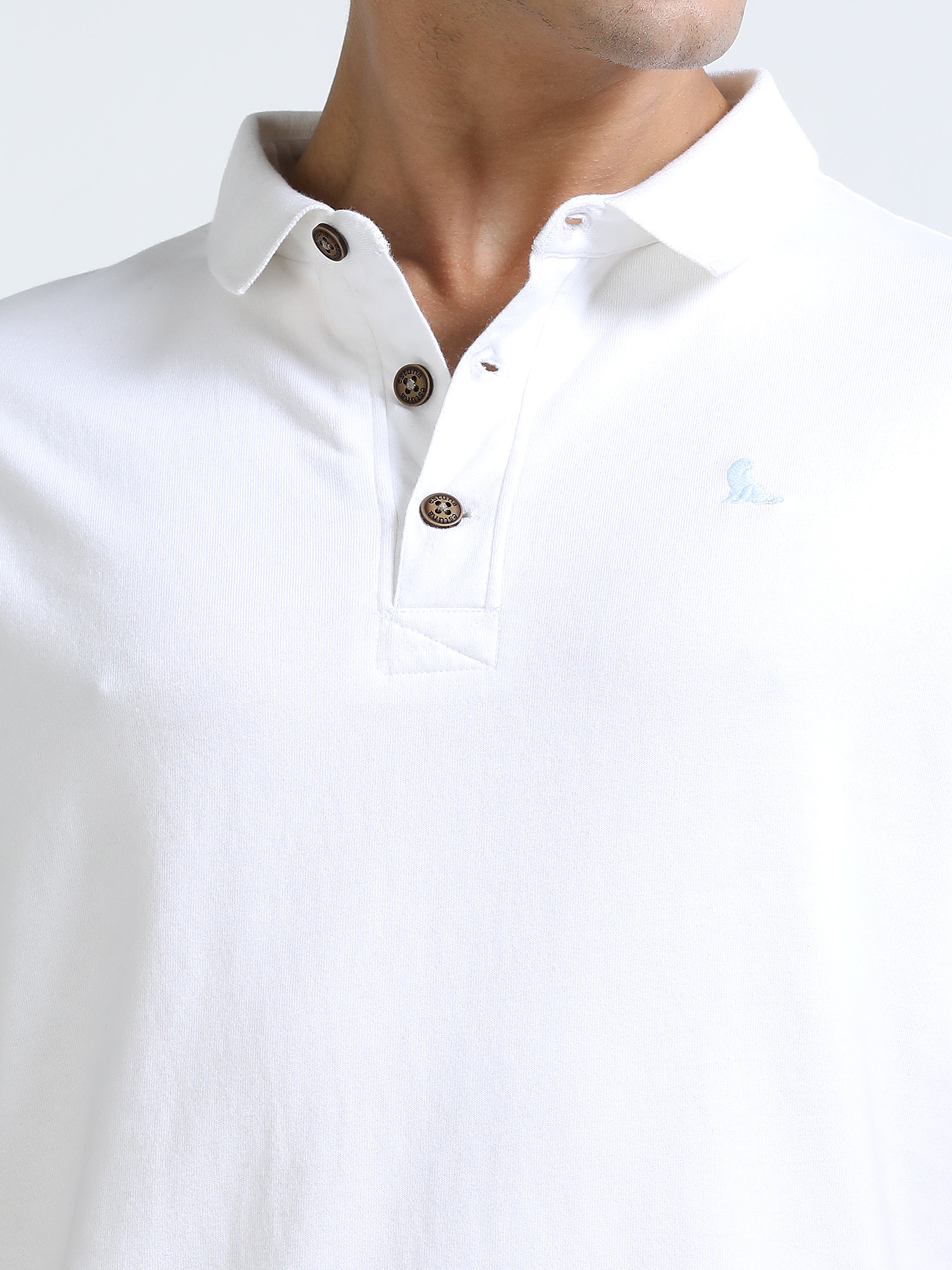 White 260 GSM  Men's Polo Tee for Men