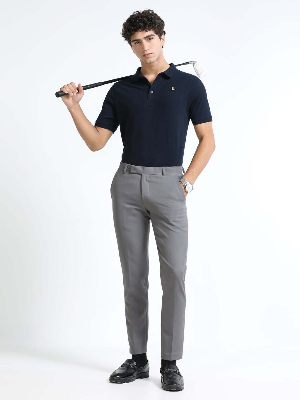 Navy 260 GSM  Men's Polo Tee for Men