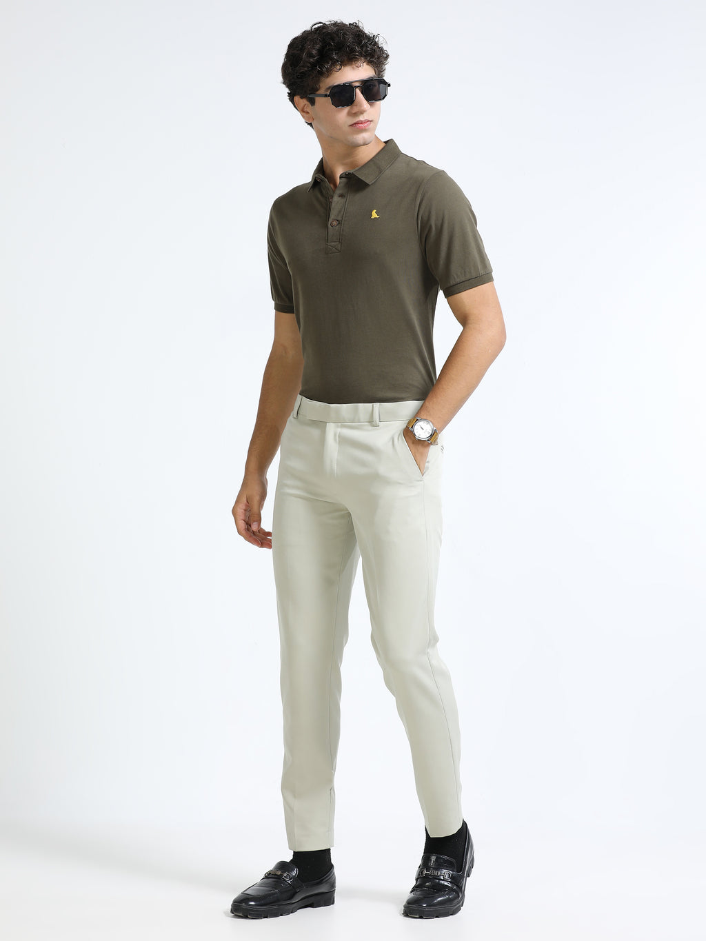 Olive 260 GSM  Men's Polo Tee for Men