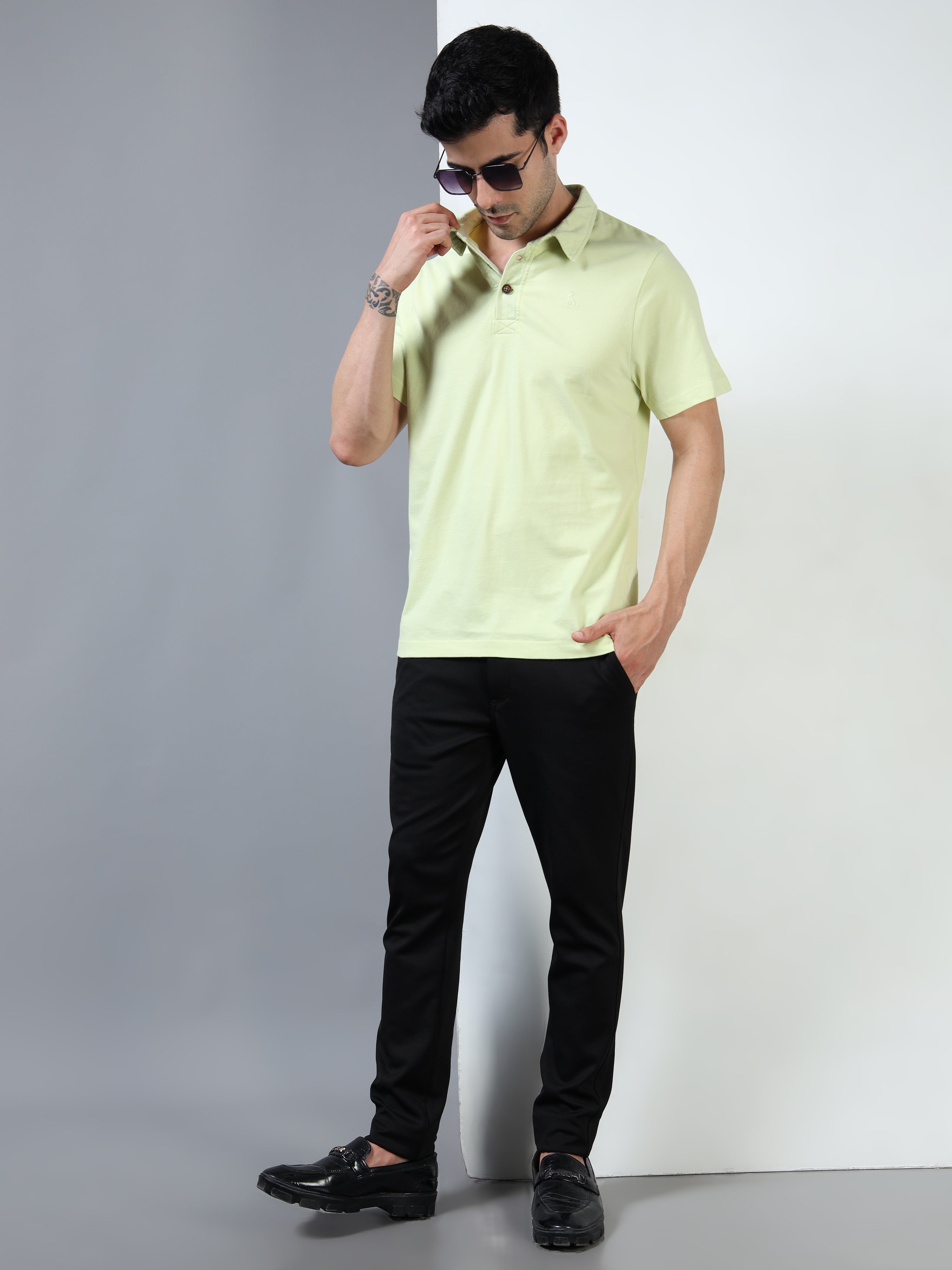 Yellow Kids Self Craft Polo Tee for Men