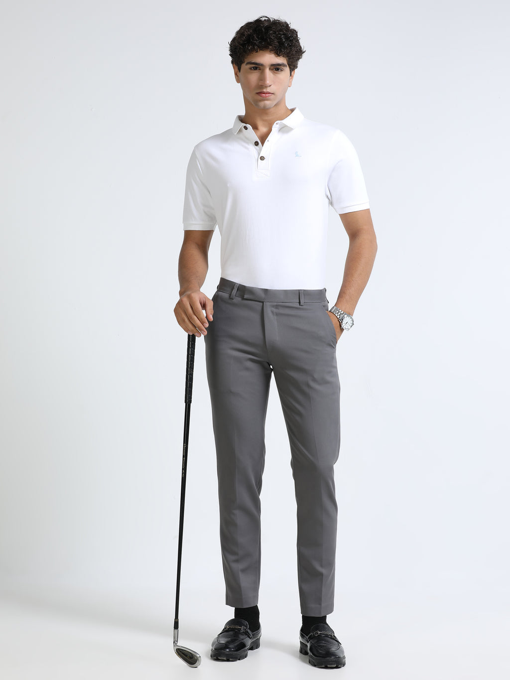 White 260 GSM  Men's Polo Tee for Men