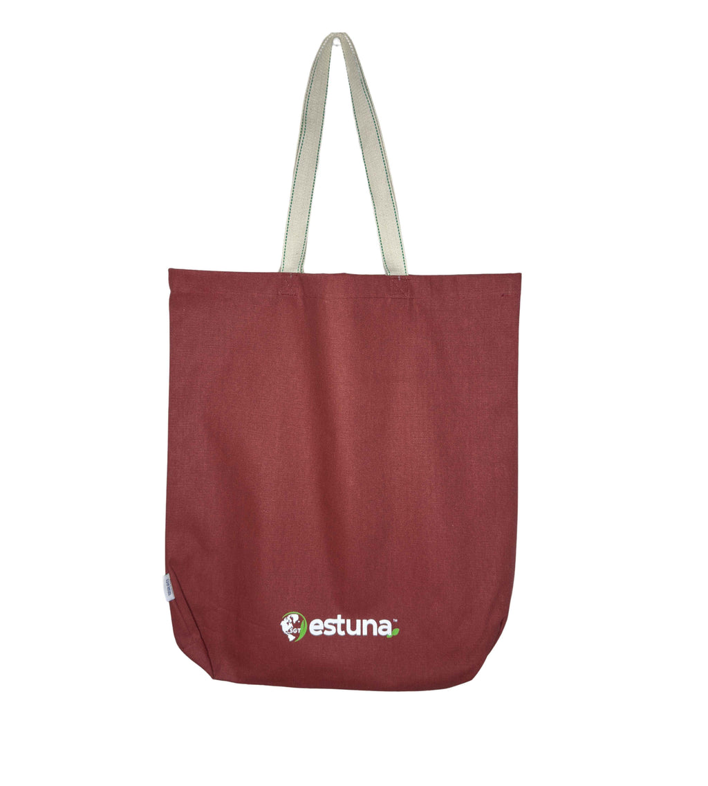 Maroon Cotton Tote Bag For Women