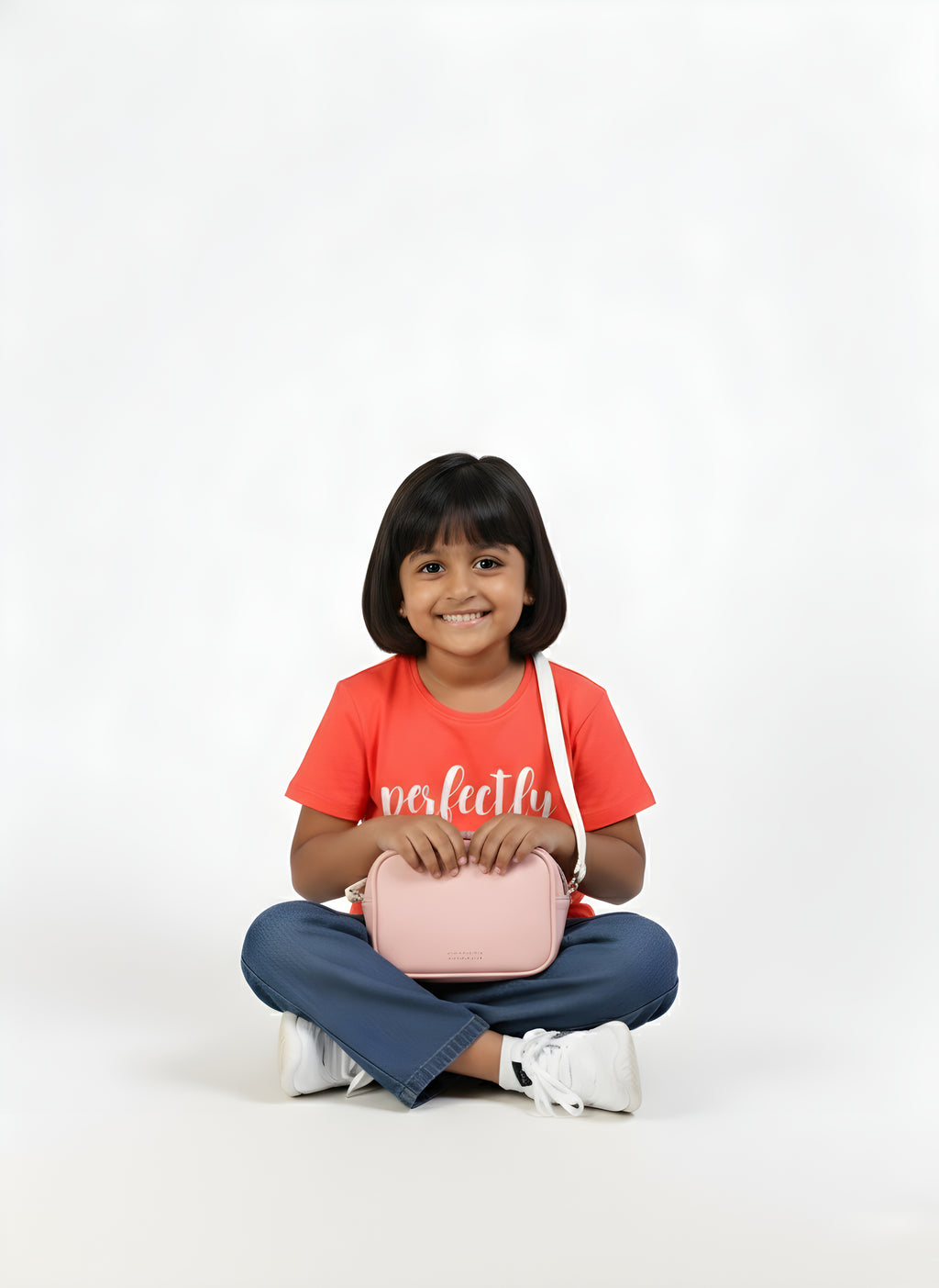 Coral 100% Cotton Crew Neck Girl's T Shirt
