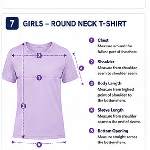 Girls' Round Neck T-Shirt